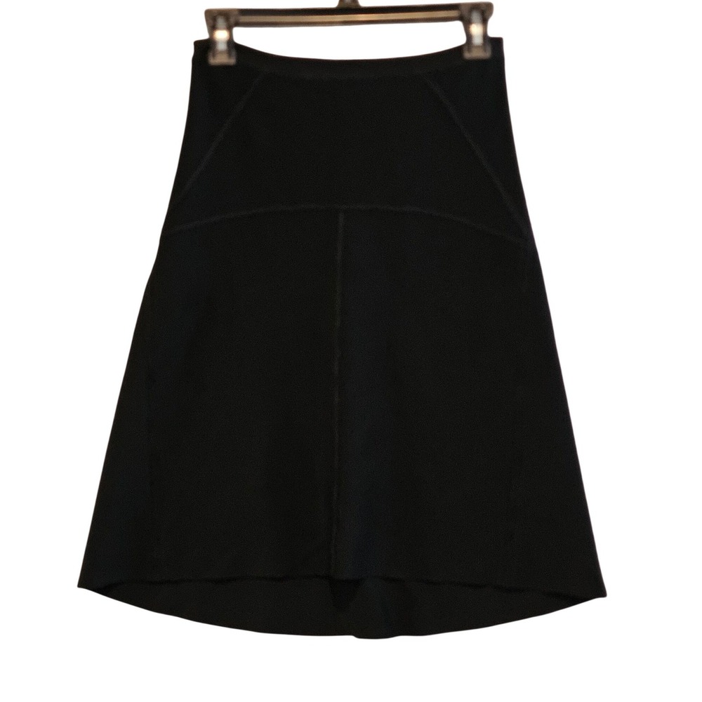 BCBGMAXAZRIA Black Ponte Knit A Line Skirt Size S